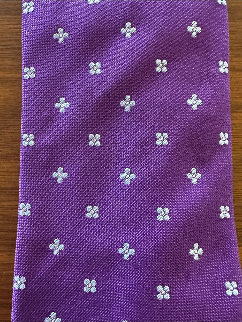 PINK by Thomas Pink Purple Floral Silk Tie